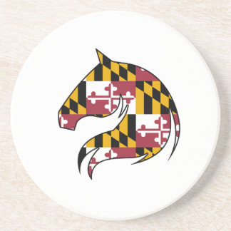 Maryland Flag Horse Head Paper Playes Coaster