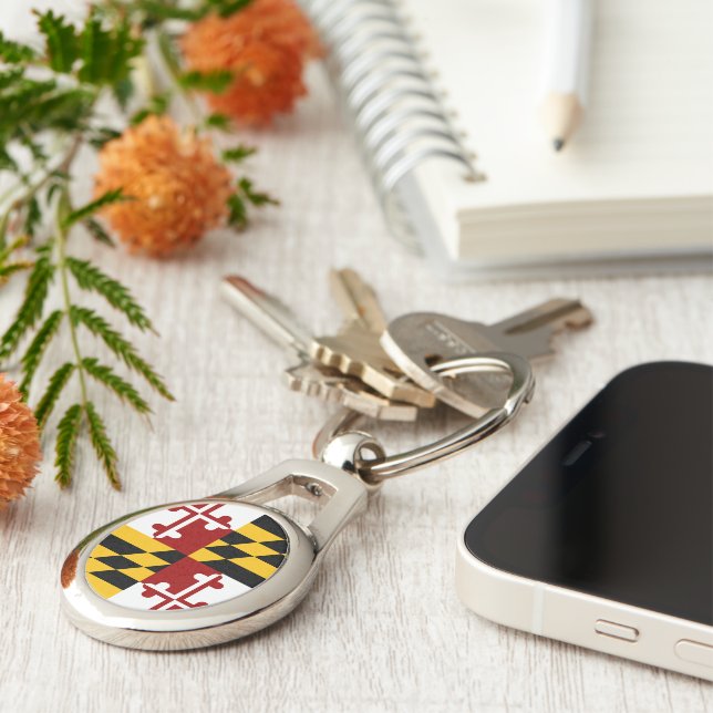 Maryland flag key ring (Side)