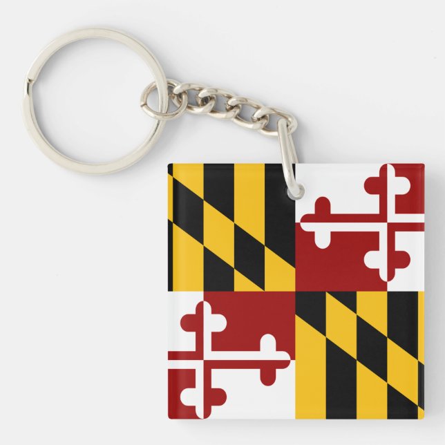 Maryland flag key ring (Front)