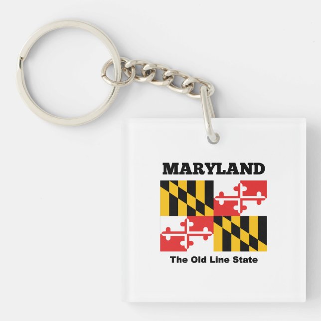 Maryland flag key ring (Front)