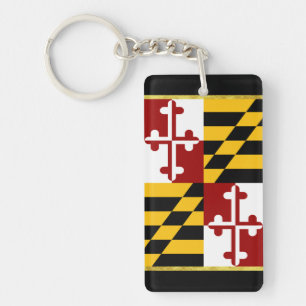 Maryland flag key ring