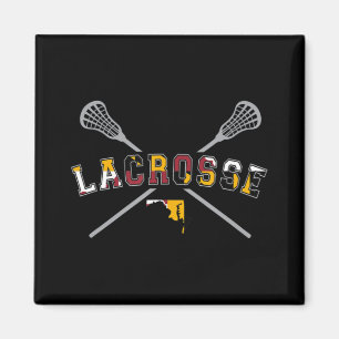 Maryland Flag Lacrosse Boys Mens College LAX Stic Magnet