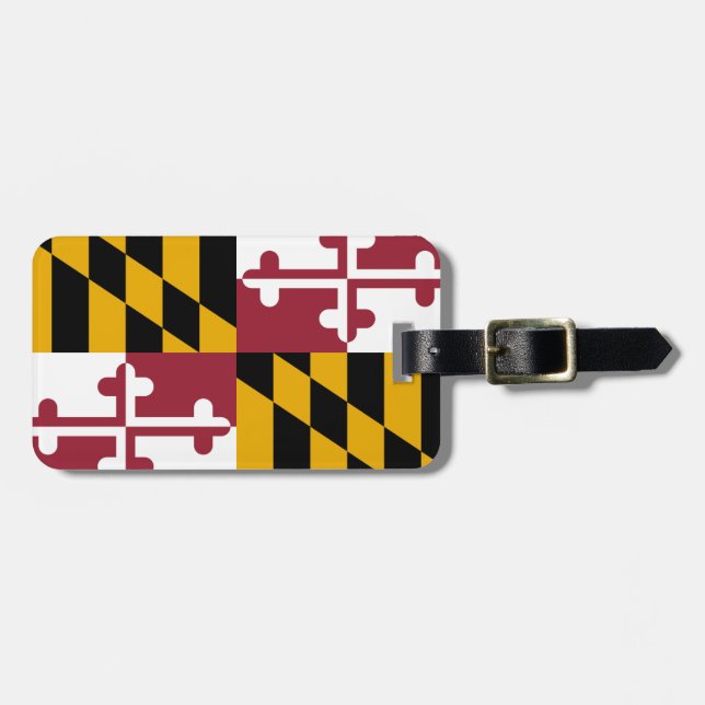 Maryland Flag Luggage Tag (Front Horizontal)