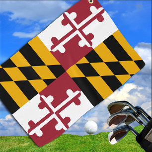 Maryland Flag & Maryland State USA golf /sport fan Towel