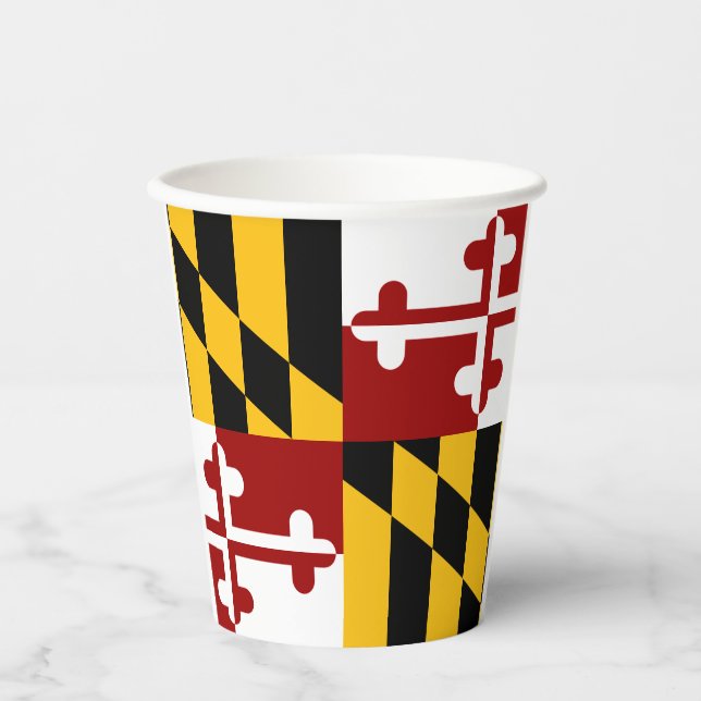 Maryland flag paper cups (Front)