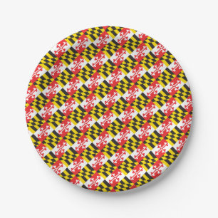 Maryland Flag Paper Plate