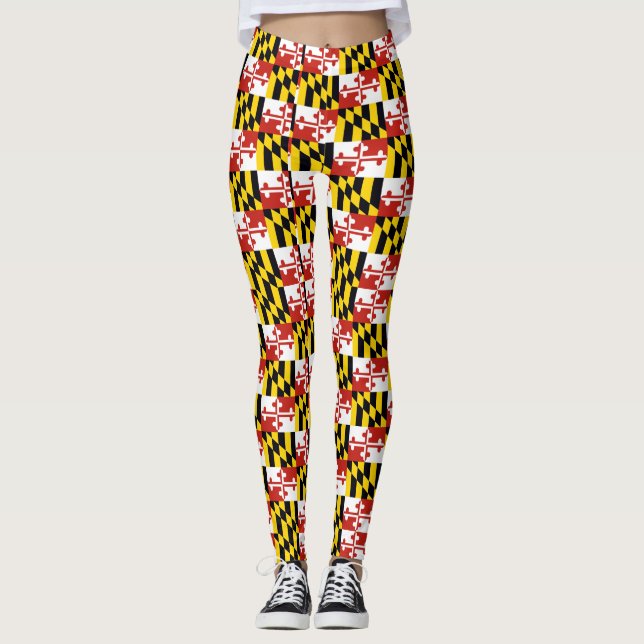 Maryland flag pattern leggings (Front)
