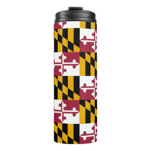 Maryland Flag Pattern Thermal Tumbler