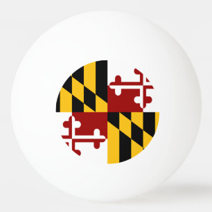 Maryland flag ping pong ball