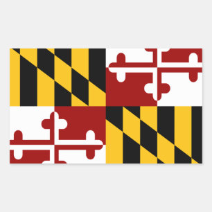 Maryland flag rectangular sticker