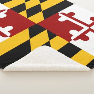 Maryland flag sherpa blanket
