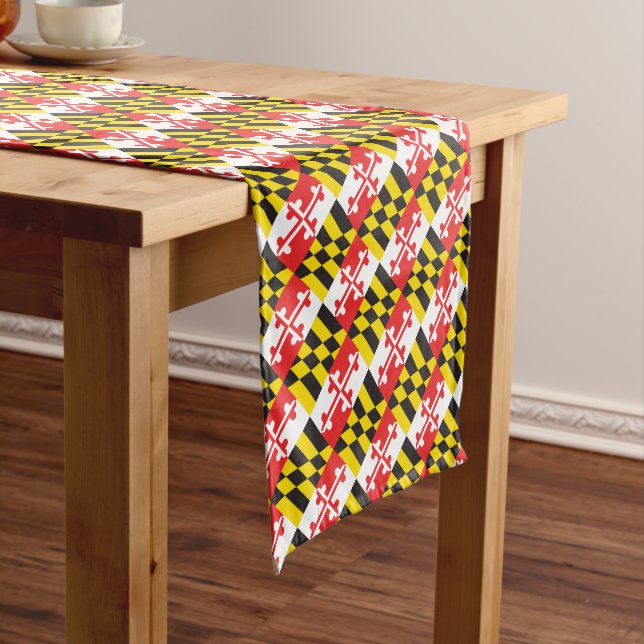 Maryland Flag Short Table Runner (In Situ)
