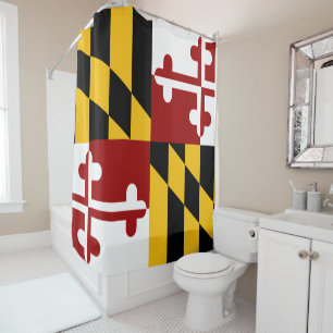 Maryland flag shower curtain