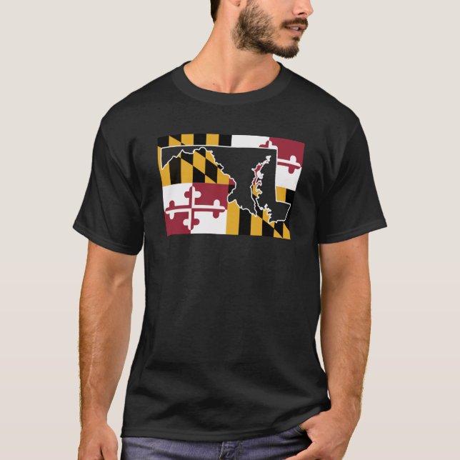 Maryland flag/State (large) T-Shirt (Front)