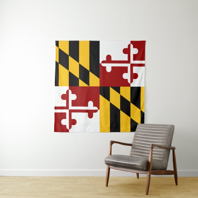Maryland flag tapestry (In Situ)