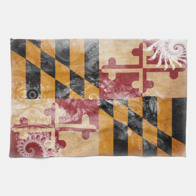 Maryland Flag Tea Towel (Horizontal)