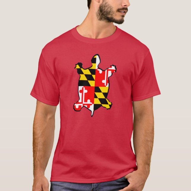 Maryland Flag Terrapin Silhouette T-Shirt (Front)