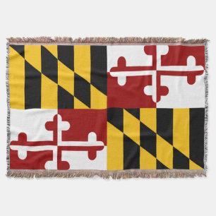 Maryland flag throw blanket
