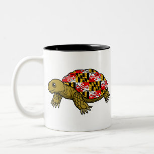 Maryland Flag Tortoise Two-Tone Coffee Mug