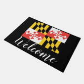 Maryland Flag Welcome Doormat (Angled)