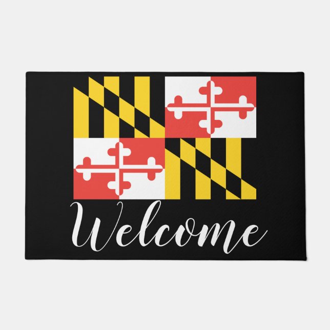 Maryland Flag Welcome Doormat (Front)