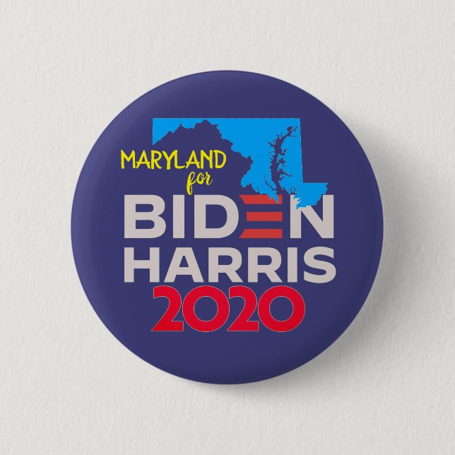 Maryland for Biden Harris 2020 Button (Front)