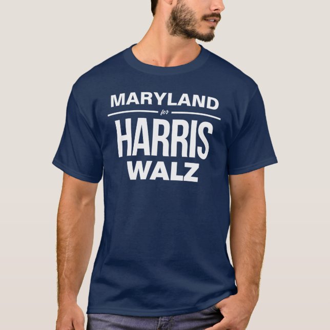 Maryland for Harris Walz T-Shirt (Front)
