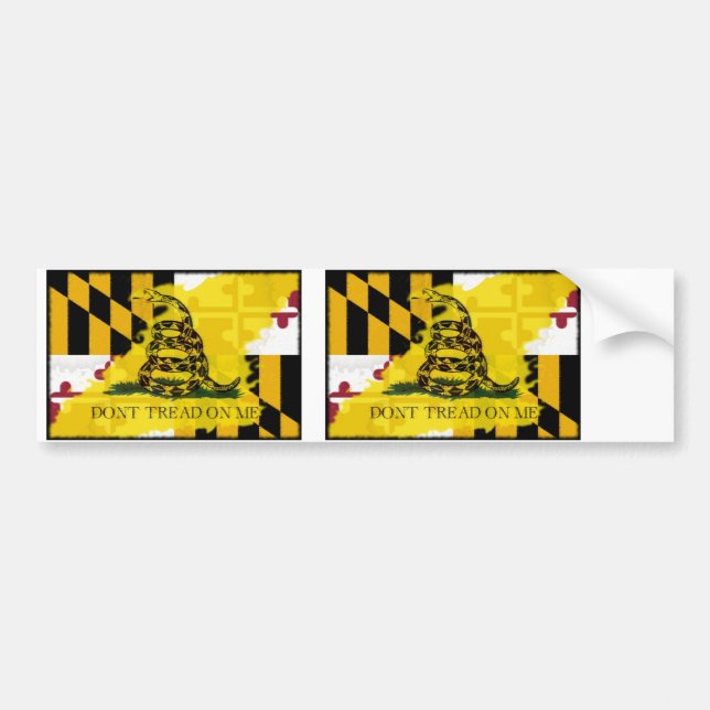 Maryland Gadsden Flag Bumper Sticker (Front)