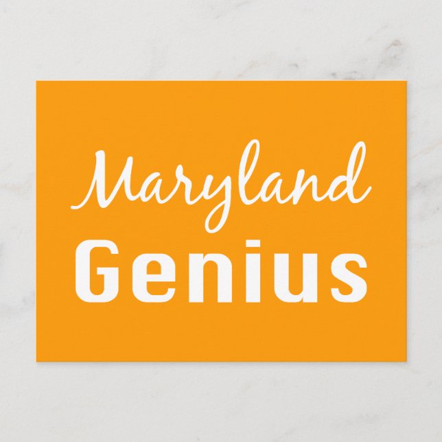 Maryland Genius Gifts Postcard (Front)
