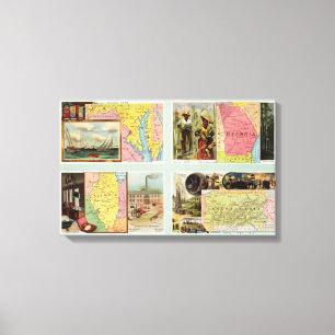 Maryland, Georgia, Illinois, Pennsylvania Canvas Print