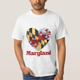 Maryland Heart Flag T-Shirt