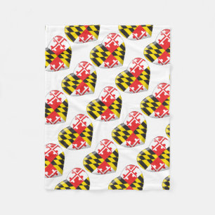 Maryland Heart Fleece Blanket