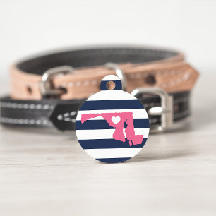 Maryland Heart Pet Tag