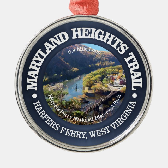 Maryland Heights Trail Metal Tree Decoration (Front)
