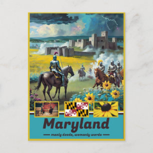 Maryland Historical Surrealism Postcard