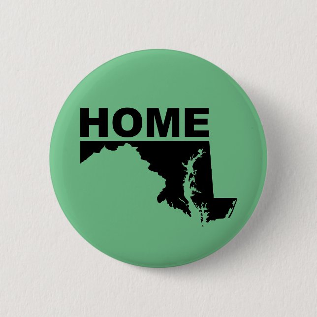 Maryland Home Away From State Button Badge Pin (Front)