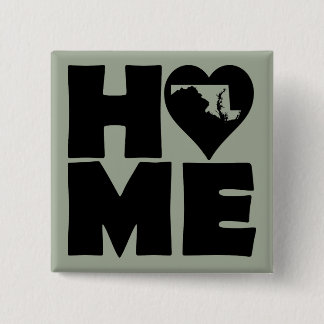 Maryland Home Heart State Button Badge Pin