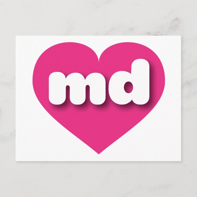 Maryland hot pink - I love md Postcard (Front)