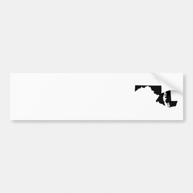 Maryland in Black and White Bumper Sticker (Front)