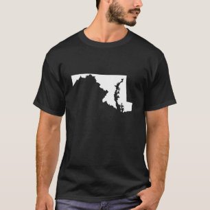Maryland in White and Black T-Shirt