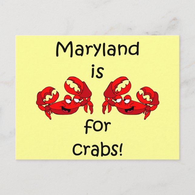 Maryland is for Crabs Postcard (Front)