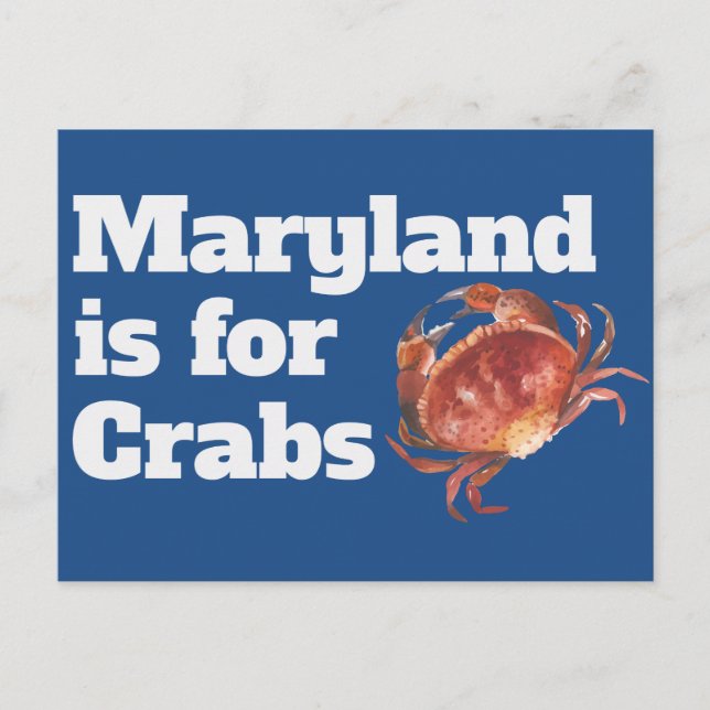 Maryland is for Crabs Postcards (Front)