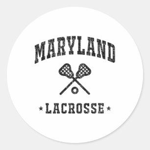 Maryland Lacrosse Vintage Gameday Retro Lacrosse L Classic Round Sticker