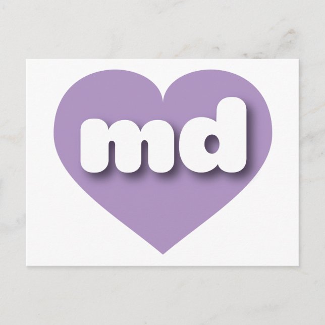 Maryland lavender heart - I love md Postcard (Front)