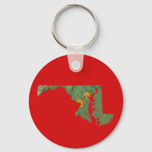 Maryland Map Keychain