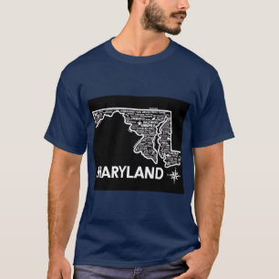 Maryland Map Oversized T-Shirt