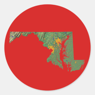 Maryland Map Sticker