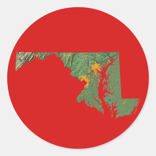 Maryland Map Sticker (Front)