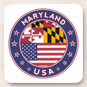Maryland, Maryland sticker, phone case, bag Coaster