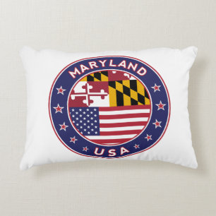 Maryland, Maryland sticker, phone case, bag Decorative Cushion